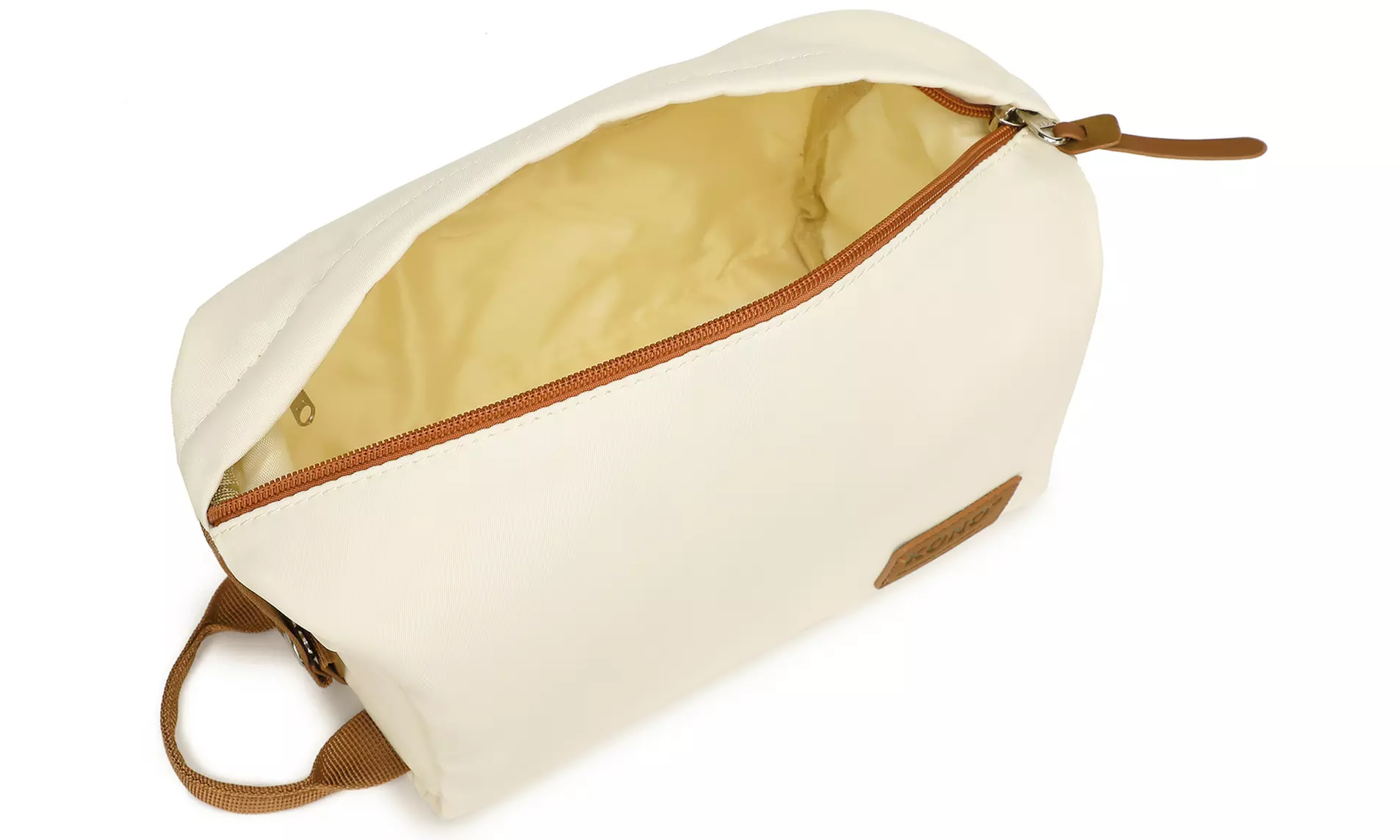 Kono Six-Piece Cream Hard Shell Suitcase and Bag Set