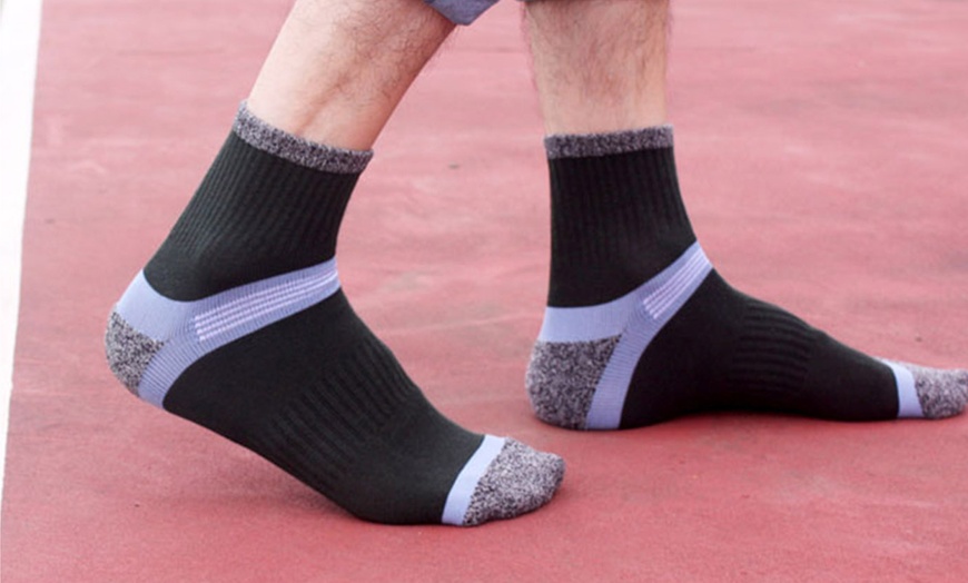 Image 2: Men Sport Basketball Socks Combed Cotton Ankle Sock Mixed Type 3-6 Pairs
