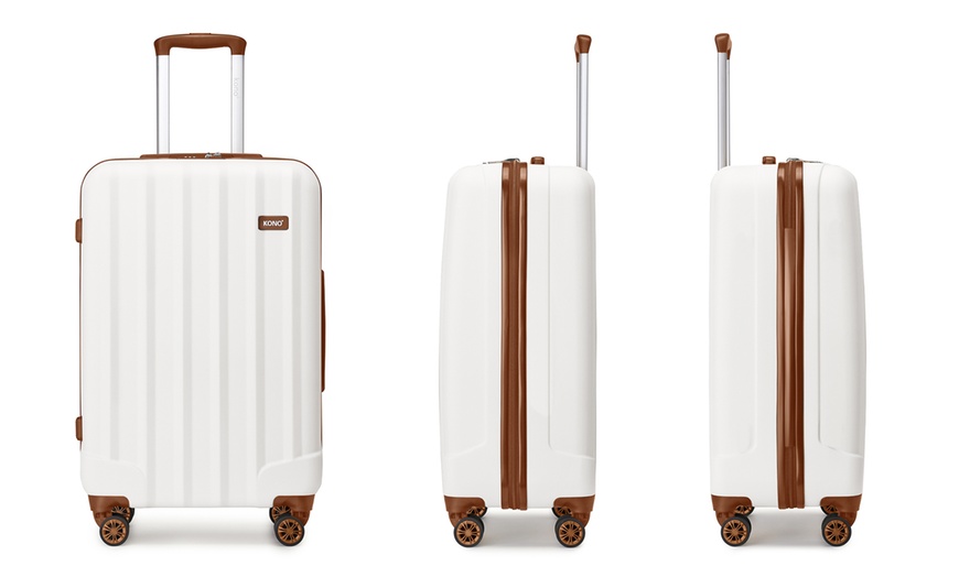 Image 6: Gift For Christmas-Kono 1 or 3-Piece Cream Suitcase And Duffel Bag