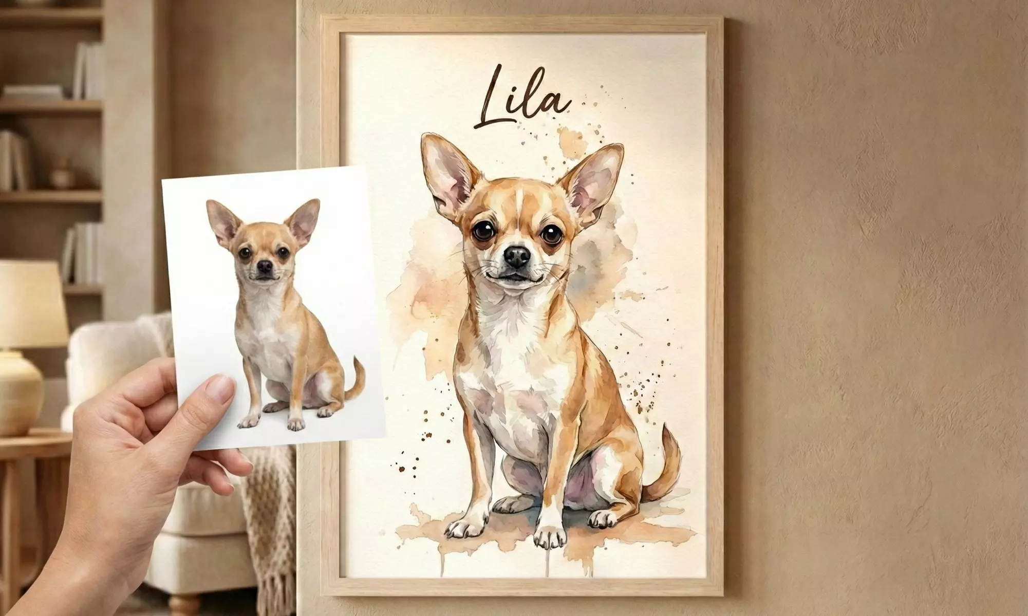 Custom Watercolor Pet Portrait - Digital Download