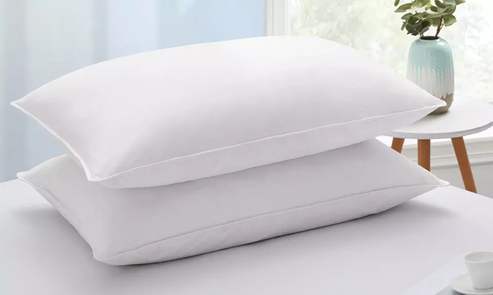 Peace Nest 2 Pack Goose Feather Down Bed Pillows 