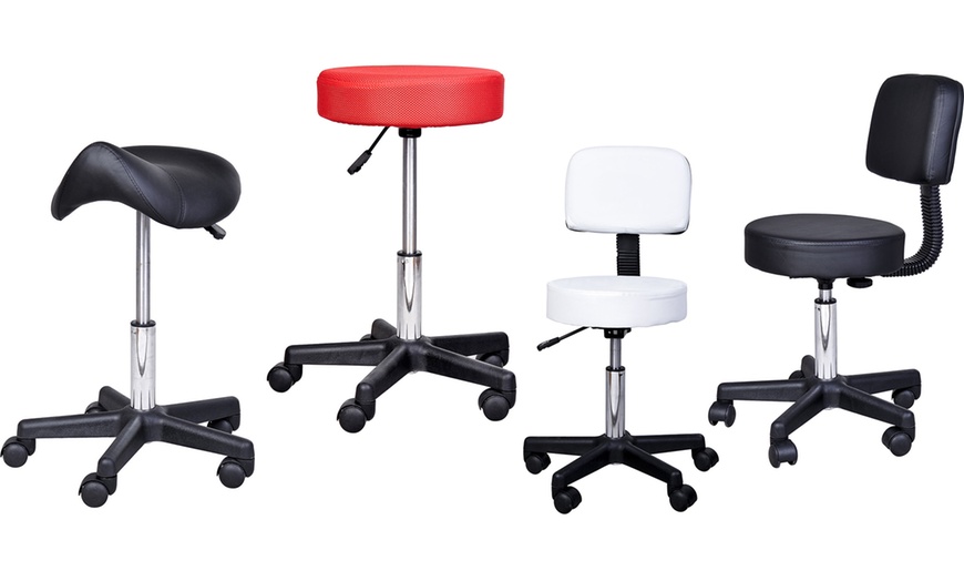 Image 1: Beauty and Massage Therapy Stools