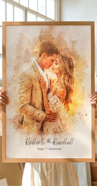 Watercolor Photo Canvas Example