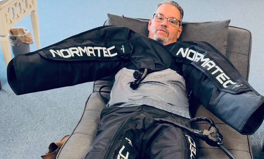 Image 1: Enhance Recovery w/ One 20 or 40-Minute Normatec Compression Session
