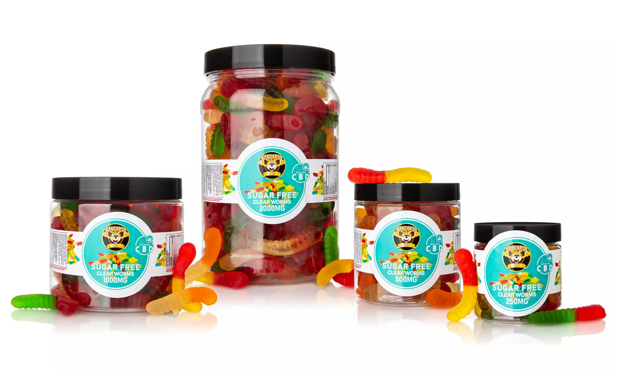 Sugar-Free High Potency CBD Gummy Worms from Kangaroo CBD