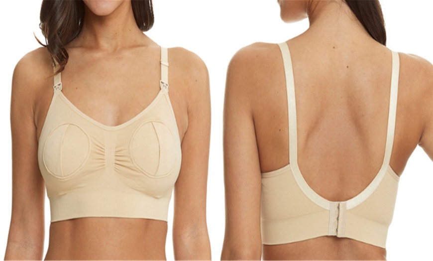 Image 4: Hands-Free Push-Up Maternity Breastfeeding Bra