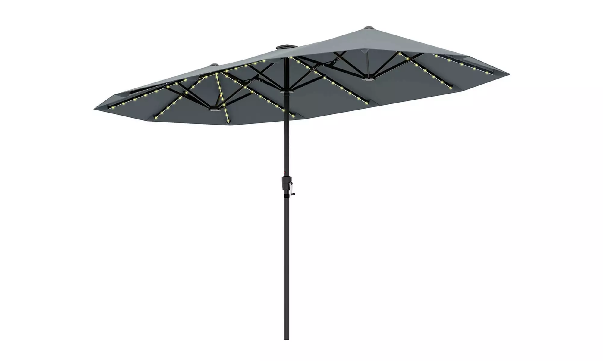 Costway 13ft Outdoor Double-Sided Table Umbrella with Optional LED Lights