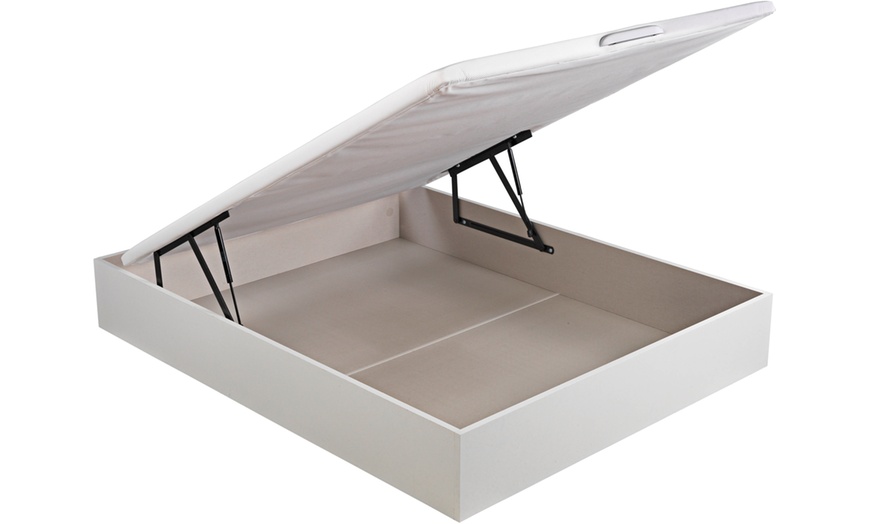 Image 6: Canapé Abatible Altura 32cm ENVIO, MONTAJE Y RECOGIDA ANTIGUO GRATIS, Gran Capacidad, Madera, Tapa 3D, Blanco