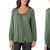 Image 9: Ladies Baggy Fit Ruched Neck Long Sleeve Top
