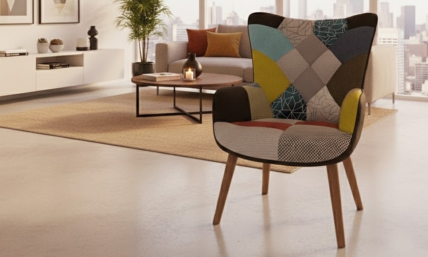 Image 3: Poltrona patchwork con memory foam