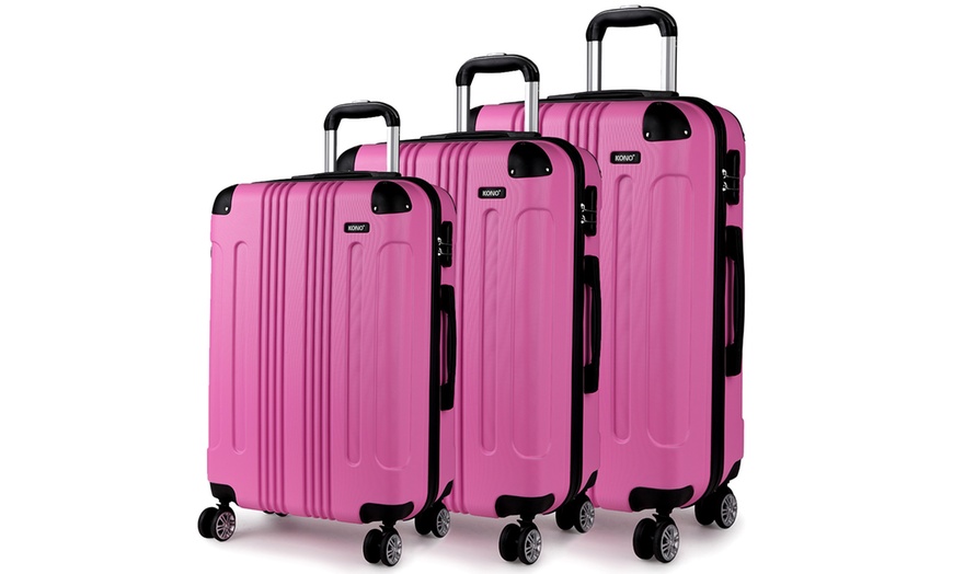 Image 7: Kono ABS Luggage Set