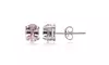 Sterling Silver Simulated Pink Tourmaline 7x5mm Oval Stud Earrings