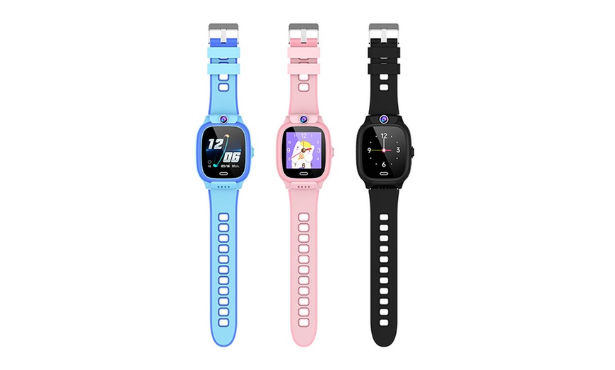 Image 3: 4G Kids' GPS Tracker Smart Watch Available in Pink, Black, or Blue