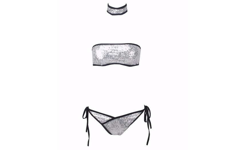 Image 4: Set bikini da donna con paillettes