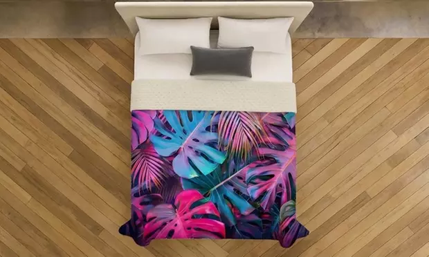 Italiaanse lichte sprei met 3D-print voor tweepersoonsbed