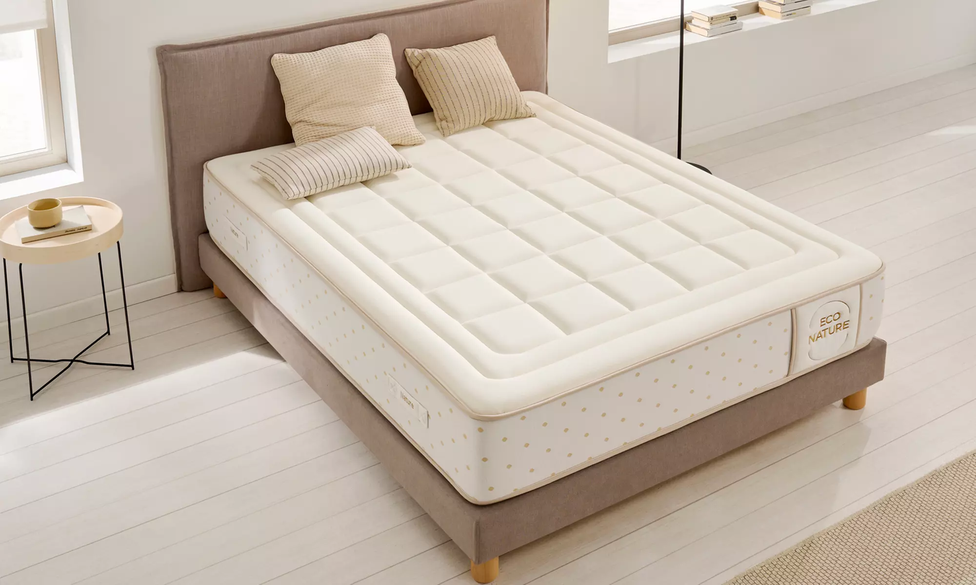 Colchón Eco Sense de 30 cm con Espuma Viscoelástica – Firmeza Doble, 12 Zonas Ergonómicas, Funda de Algodón