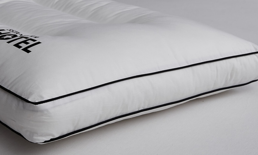 Image 13: 100% Cotton Five Star Hotel Pillow 2 Pack Set