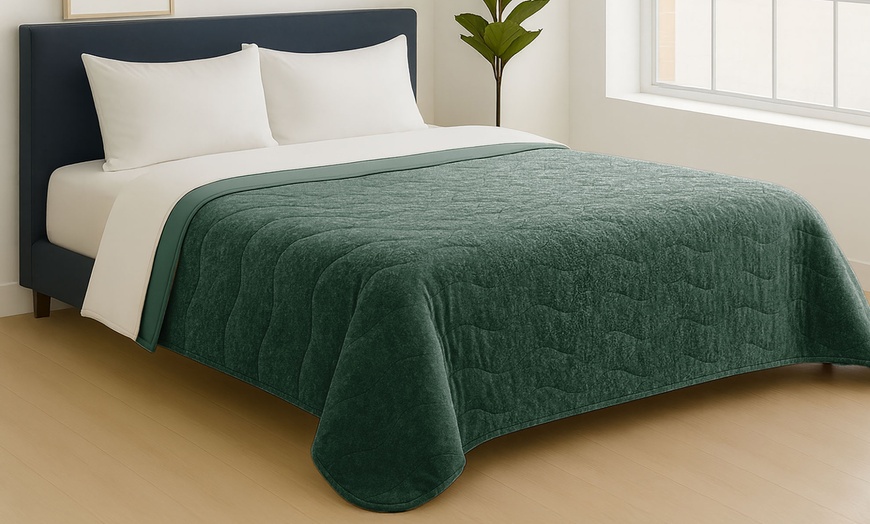 Image 26: Couette "Irina" en microfibre velouté 