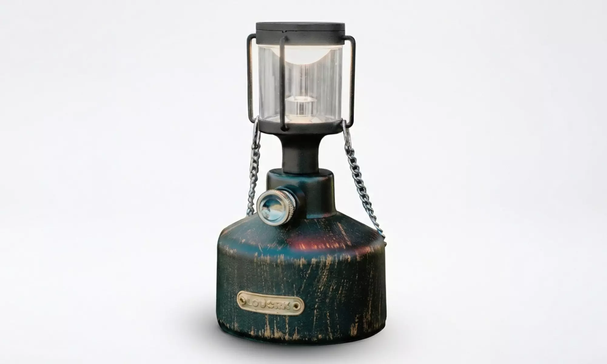 Draagbare vintage led-lantaarn met ingebouwde powerbank