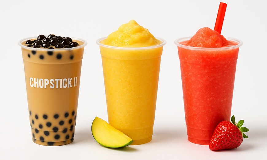 Image 2: Sushi & Appetizer Combo, Bubble Tea & Snack Pair, or Full Meal for 2