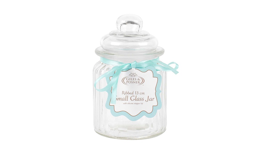 Image 9: Giles & Posner Ribbed Glass Jars