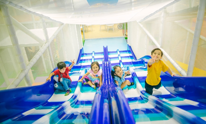 Image 1: Mega Play / Play & Dine Combo: 2 Hours of Soft Play w/ Meal or Popcorn