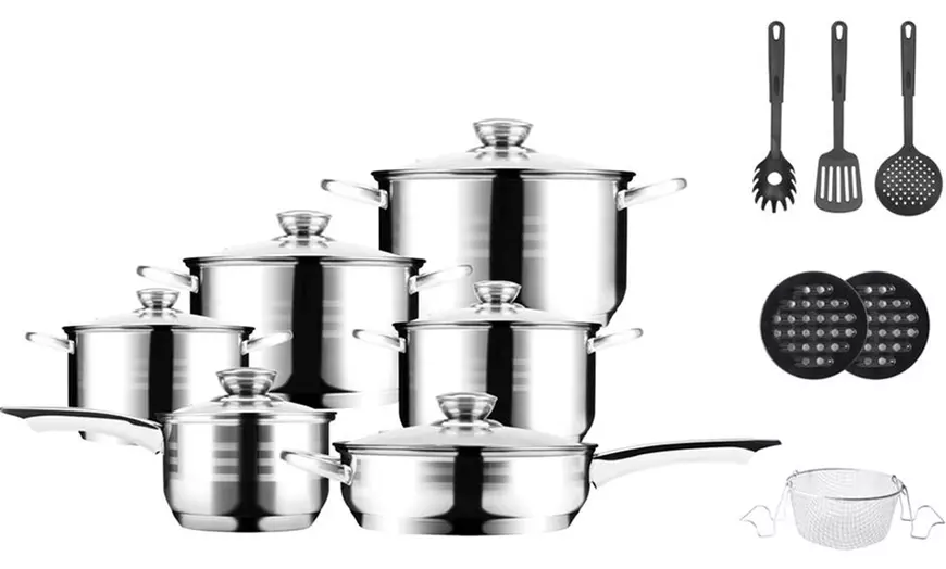 Image 7: Batteria di cucina da 16 o 18 pezzi Royalty Line