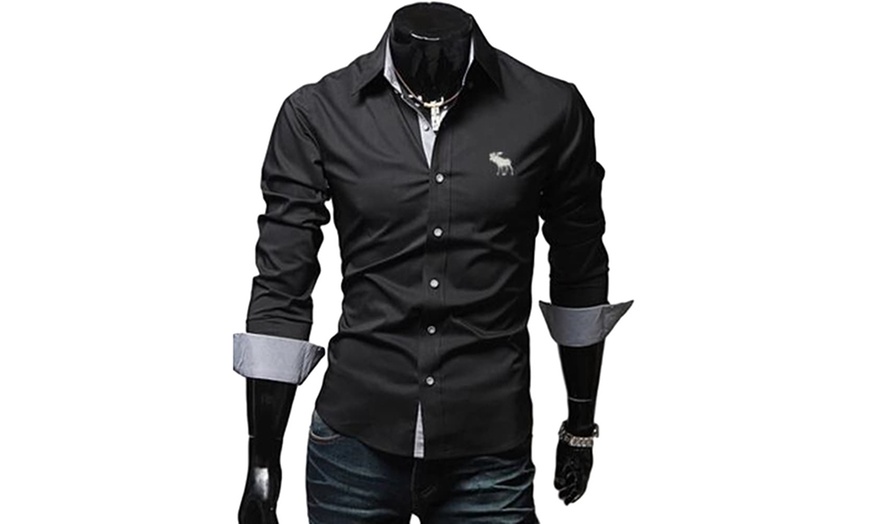 Image 4: Men"s Stag Logo Shirt