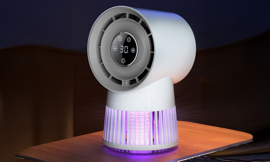 Image 3: Insect Repellent Bug Zapper Fan