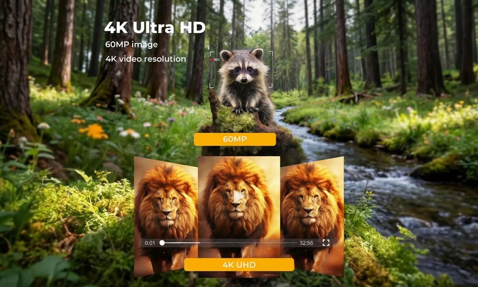 Centra High-Performance Solar Powered 4K Wildlife Trail Cameras