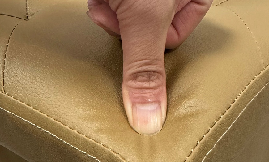 Image 12: Puf cuadrado en ecopiel con almacenamiento