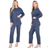 Image 8: Want Clothing Ribbed 2-Piece Wide Leg Loungewear Suit