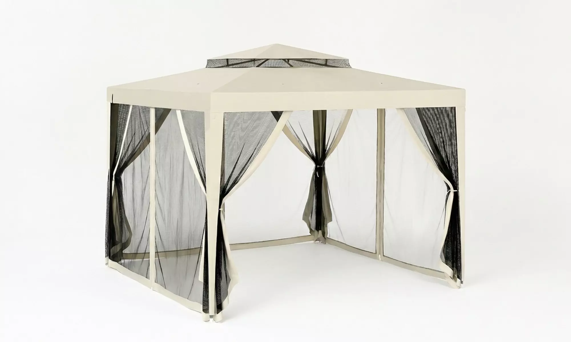 Outsunny 3 x 3m Party Gazebo with Mesh Sidewalls and Vented Roof