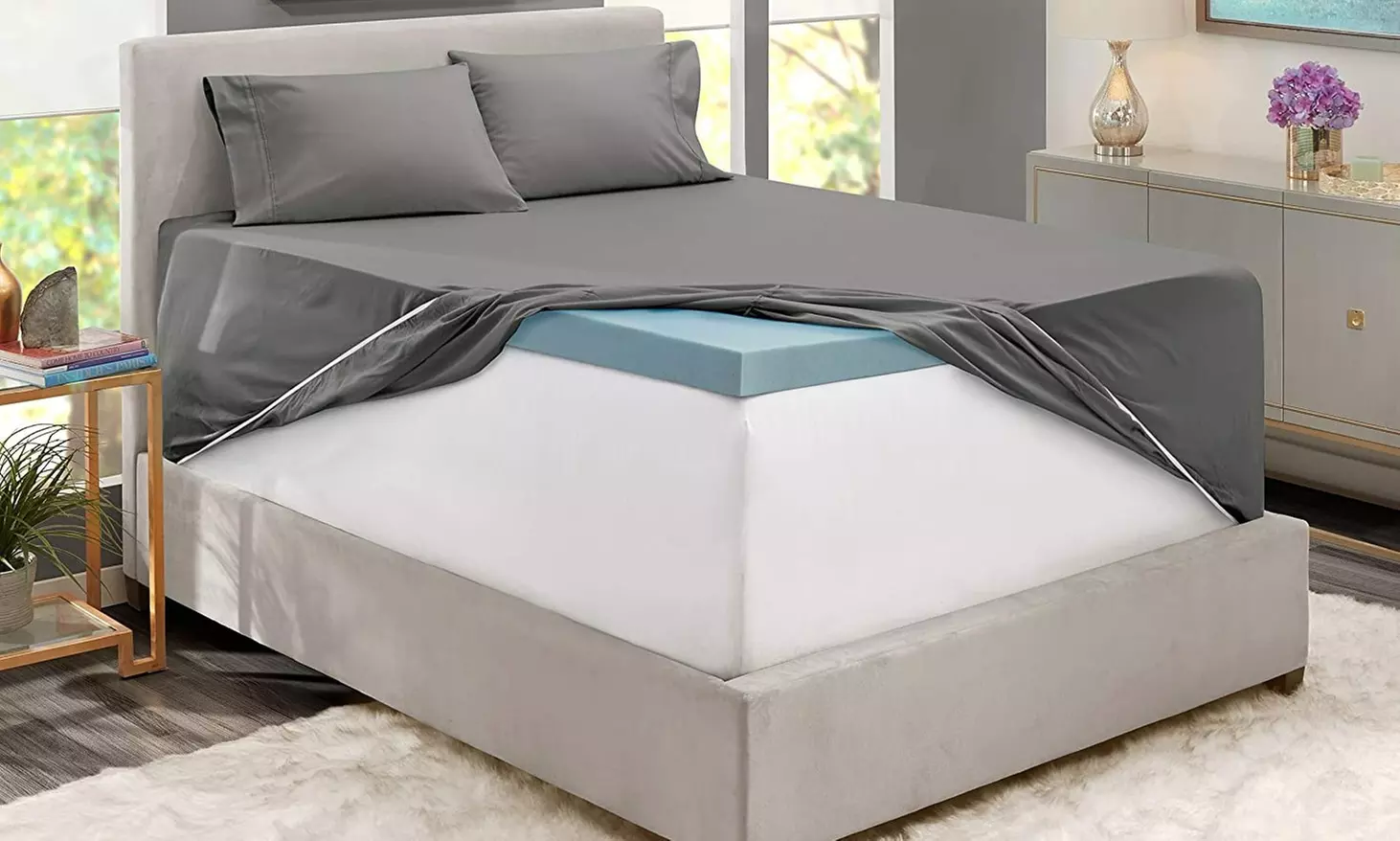 Hearth & Harbor Extra Deep Pocket Sheet Set - Microfiber Bed Sheets - 24" Depth