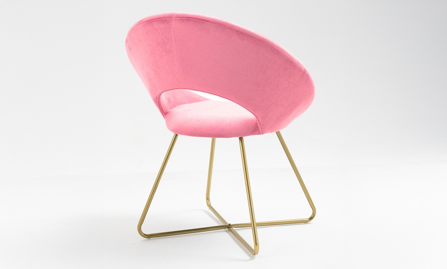 Image 12: Ronde velours fauteuil 'Grace'