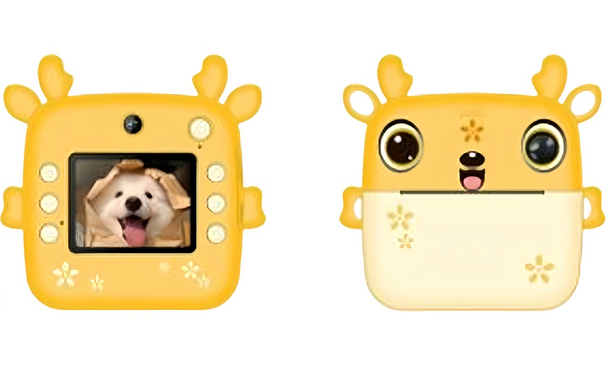 Image 2: Cámara de fotos infantil con doble lente e impresión instantánea