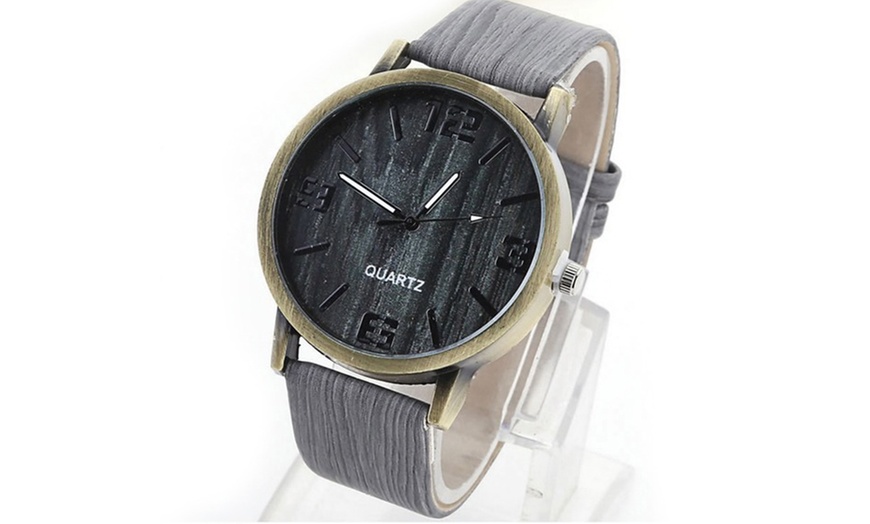 Image 4: Woodchuck Wood Grain Style Exotic Quartz Watches