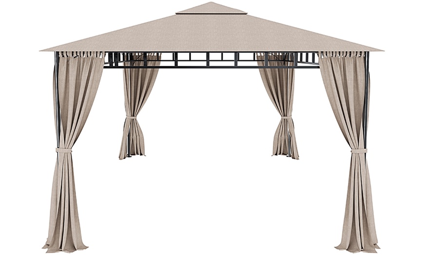 Image 5: Gazebo da giardino con tende laterali