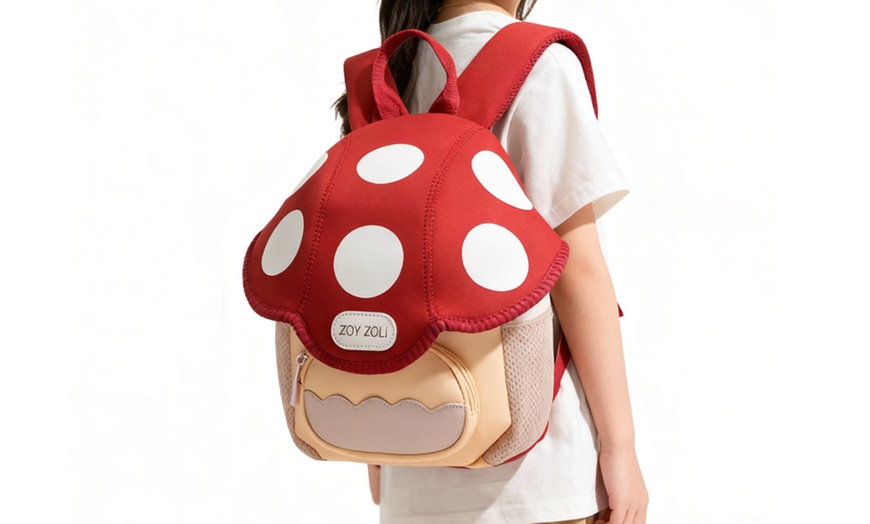 Image 14: Mushroom Design Kids' Backpack with Adjustable Straps