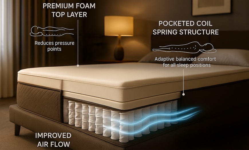Image 7: Sampur Nuage matras met traagschuim en pocketveren