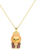 Image 10: Stanley - BTS x Labubu Gold Enamel Pendant Necklace