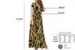 Women's Designer Chain Print Maxi Dress with Belt - Second Medium
