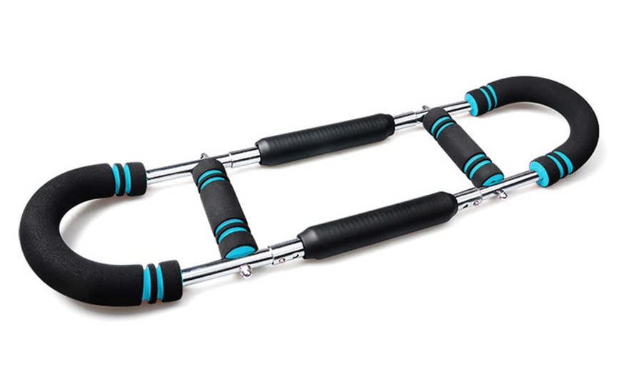 Image 3: Twister Arm Exerciser Adjustable Spring Workout Bar