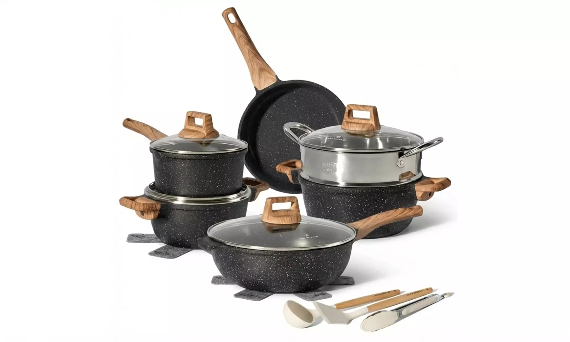 Batterie de cuisine 15 pièces en granit "Just perfecto"