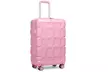Maleta o juego de maletas de ruedas de ABS ligero en color rosa, con envío gratuito - Second Medium