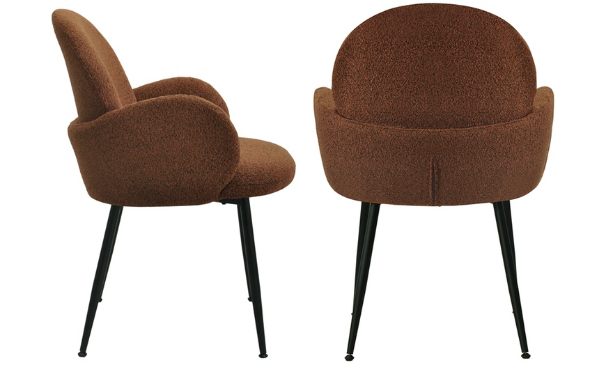 Image 21: Lot de 2 fauteuils de table "Alicia" en tissu Cozy de Doosense 