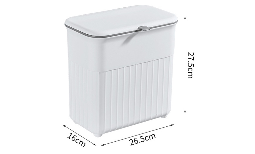 Image 9: Hanging Kitchen Trash Can with Space-Saving Design