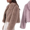 Image 1: Women's Warm Faux Fur Zipper Jacket