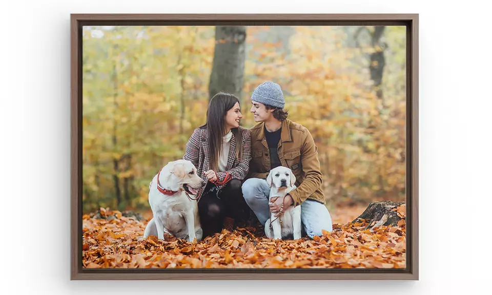 Personalisierbare Foto-Leinwand im Rahmen