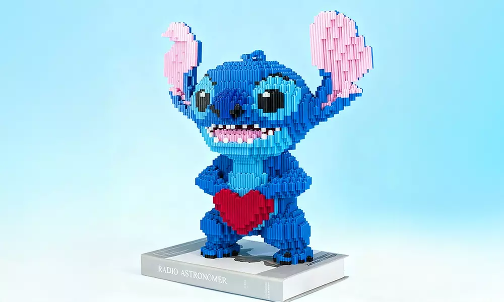 Set di blocchi da costruzione con modello Stitch